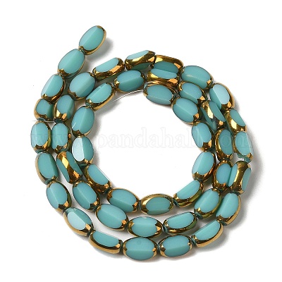 Стеклянные бусины с гальваническим покрытием  EGLA-P061-02A-04-1