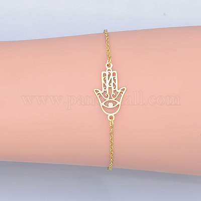 201 браслет из нержавеющей стали BJEW-T011-JN495-2-1