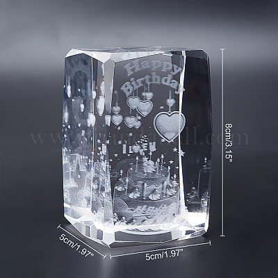 Прозрачные стеклянные украшения дисплея DJEW-WH0010-38-1