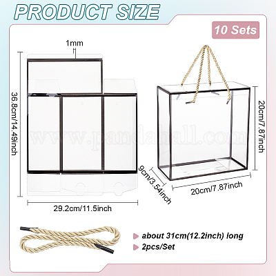 Boîte cadeau en plastique transparent pour animaux de compagnie&nbsp;LS-AJEW-WH0166-06A-01-1
