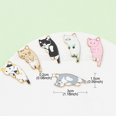 Подвески из сплава с принтом в 10 стилях ENAM-YW0003-61-1