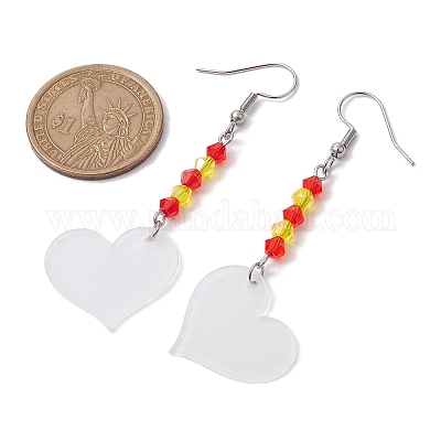 Пустые акриловые серьги с подвесками EJEW-JE05665-01-1