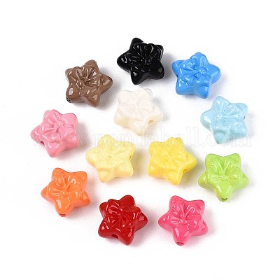 Краска для запекания непрозрачные акриловые бусины&nbsp;OACR-N142-11-1