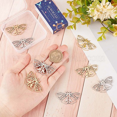 12 шт. подвески из нержавеющей стали 201 двух цветов STAS-SC0005-11-1