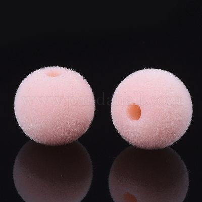 Flockige Acrylperlen&nbsp;OACR-T005-27-8mm-1