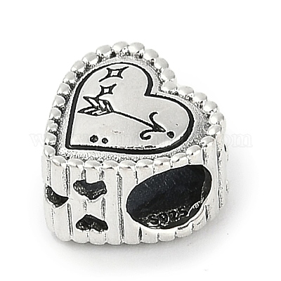 925 стерлингового серебра европейских бисер STER-R005-02AS-09-1