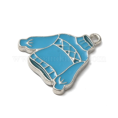 Подвески из сплава с эмалью на зимнюю тематику ENAM-M002-05B-P-1