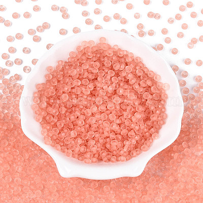Прозрачные матовые цветные стеклянные бусины SEED-T007-12K-1