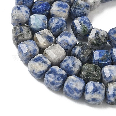 Натуральное синее пятно нитки из бисера яшмы&nbsp;G-C267-A20-1