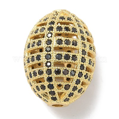 Стойки обшивки латунь микро проложить кубического циркония бусы KK-L224-024G-1