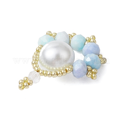 Подвески из стеклянных бусин в виде отпечатков лап PALLOY-MZ00572-1