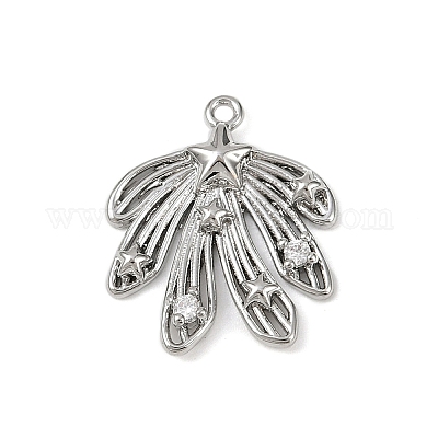 Подвески из латуни с прозрачным фианитом KK-L238-30P-1