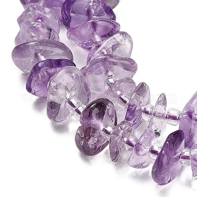 Natürlichen Amethyst Perlen Stränge&nbsp;G-Z124-A01-02-1