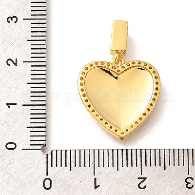 Латунные подвески с микропаве из прозрачного кубического циркония KK-R212-12G-02-1