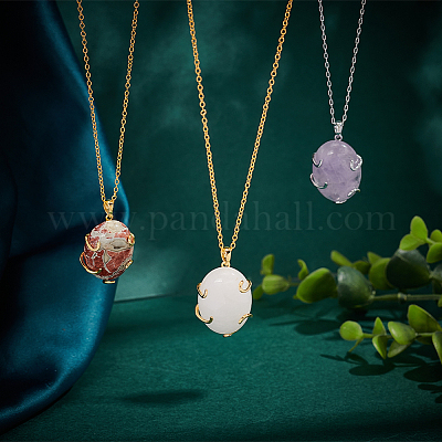 Латунный кулон неправильной оправы кабошон KK-WH0079-105B-P-1