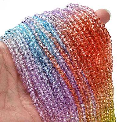 Прозрачные окрашенные стеклянные бусины DGLA-A034-T4mm-A12-1