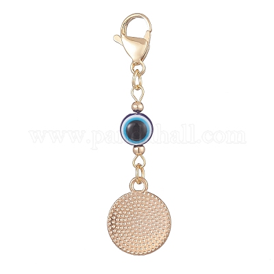 Эмаль из сплава сглаза с подвеской из горного хрусталя HJEW-JM01040-01-1