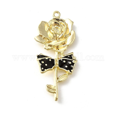 Подвески из сплава с черной эмалью в готическом стиле PALLOY-R157-06G-02B-1