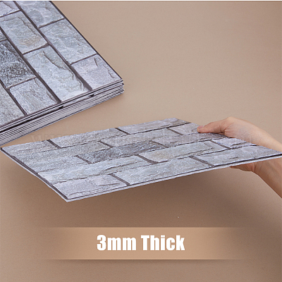 3d кирпичный узор ПВХ самоклеющиеся наклейки на стену DIY-WH0308-550D-1