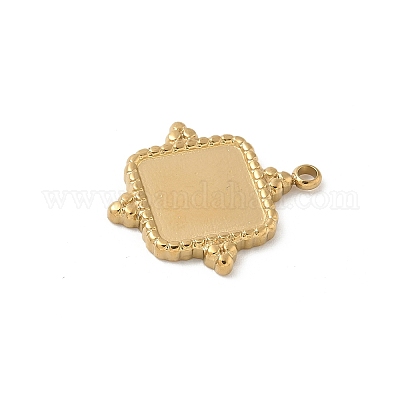 Оправы для подвесок из нержавеющей стали 304 в виде кабошонов STAS-L293-08G-1