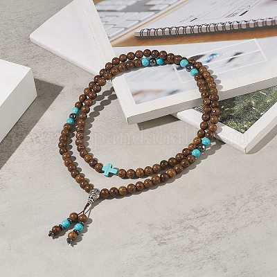 Колье из сплава тыквы с кисточками NJEW-JN04180-1