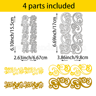 Углеродистая сталь разрезает трафареты DIY-WH0309-1560-1
