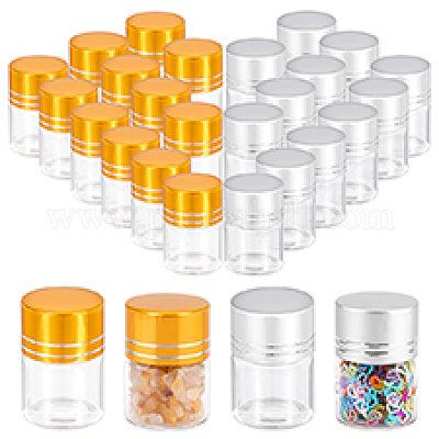 30 шт. 2-х цветные прозрачные стеклянные бутылки-контейнеры для бусин CON-PH0002-99-1