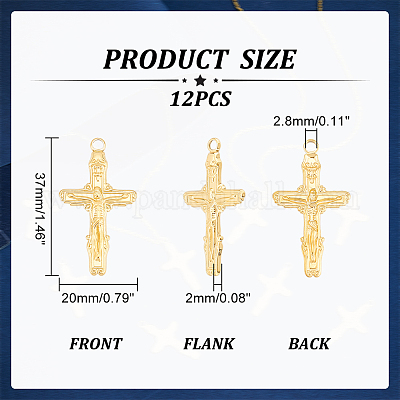 12 шт. ионное покрытие (IP) подвески из нержавеющей стали 304 STAS-UN0045-07-1
