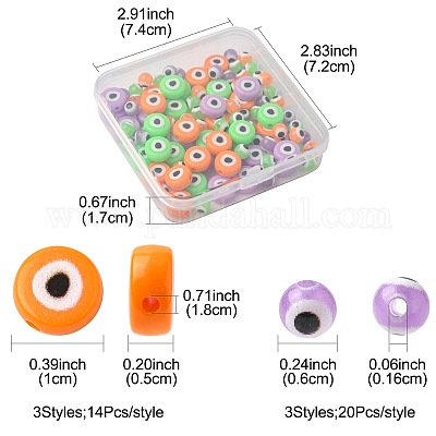 102 шт. двухцветные непрозрачные акриловые бусины с принтом OACR-FS0002-36-1