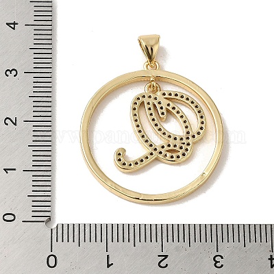 Латунные микро проложить кубического циркония подвески KK-C058-12A-G-1