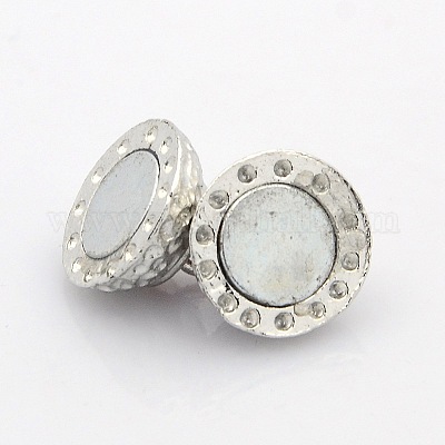 Круглые магнитные застежки из эмалированного сплава с платиновым покрытием и петлями ENAM-P110-M-1