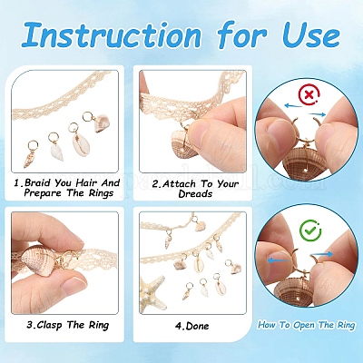 60 шт. 4 вида натуральных заколок-зажимов для укладки волос из ракушек каури&nbsp;OHAR-YW00001-1