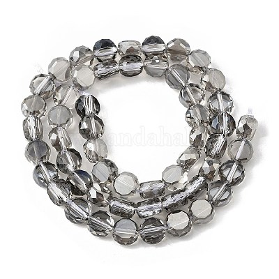 Стеклянные бусины с гальваническим покрытием  EGLA-L045-G-PL04-1