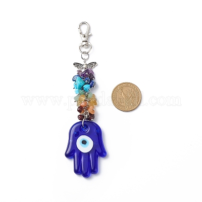Ручная работа лэмпворк подвеска от сглаза HJEW-JM00773-01-1