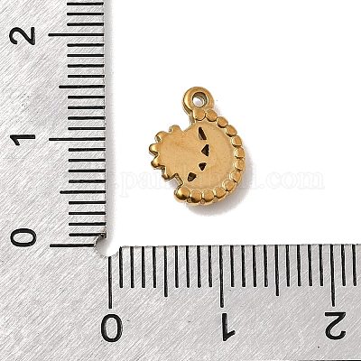 Подвески из нержавеющей стали 304 с паве из стразов STAS-G369-13G-1