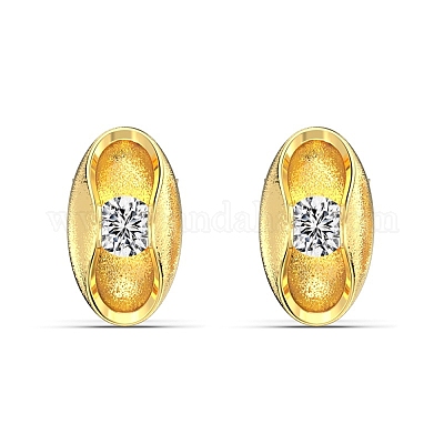 925 серьги-гвоздики из стерлингового серебра с прозрачным кубическим цирконием EJEW-K301-01MG-1