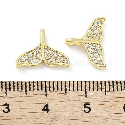 Латунные микропаве прозрачные подвески с фианитом ZIRC-P120-07G-1