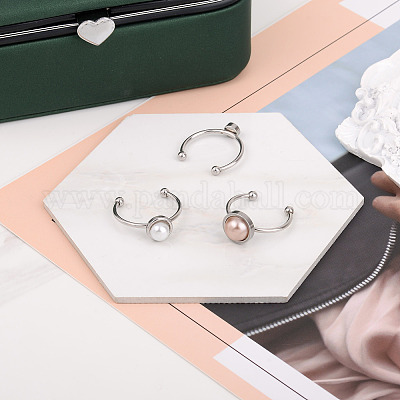 9 шт. 3 стиля манжетных подушечек из нержавеющей стали 304 с кольцами STAS-PJ0001-16P-1