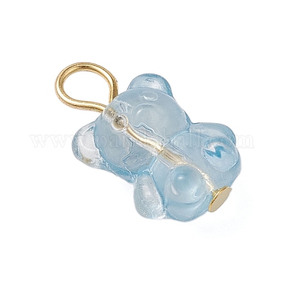 Бусины ручной работы в технике лэмпворк с железными штифтами с плоскими головками PALLOY-JF03596-1