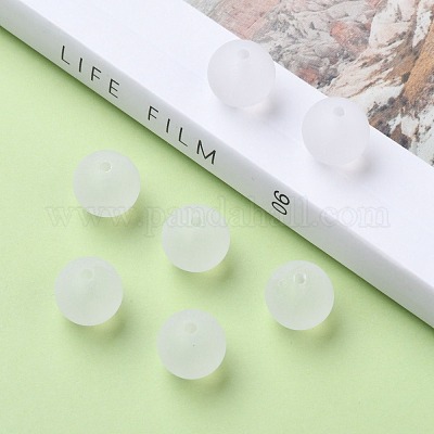 Прозрачные акриловый шар бисером FACR-R021-12mm-16-1