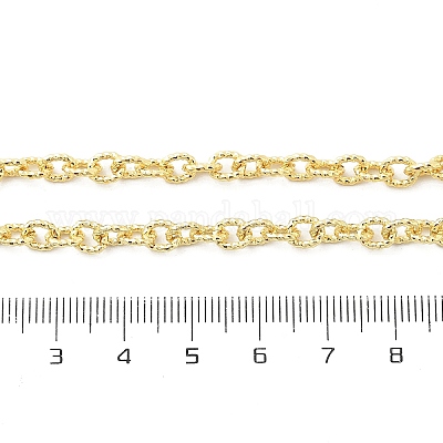 Ожерелья из латунных текстурированных цепочек-кабелей NJEW-A042-12G-01-1