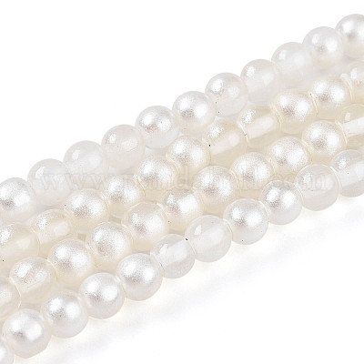 Запекание окрашенные прозрачные стеклянные бусины нити X1-DGLA-N011-4mm-01-1