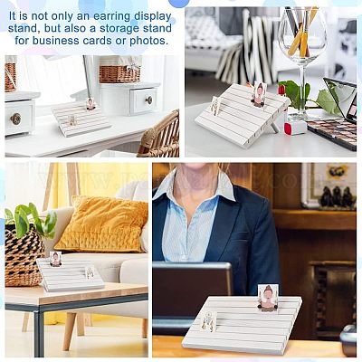 Деревянные подставки для рассадочных карточек с 7 слотом ODIS-WH0029-52D-1