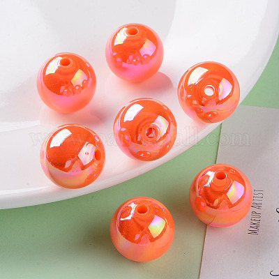 Непрозрачные акриловые бусины X-MACR-S370-D20mm-20-1