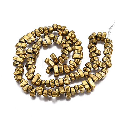 Гальванизировать немагнитных синтетический гематит бисер пряди G-T061-102L-1