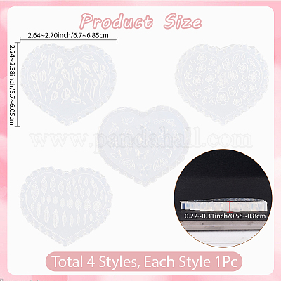 4шт 4-х видов силиконовых резных форм MRMJ-SC0001-47B-1