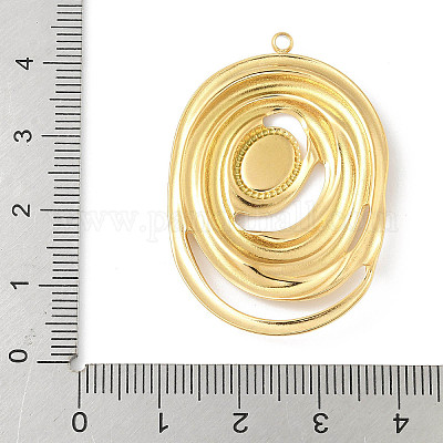 Оправы для подвесок из нержавеющей стали 304 в виде кабошонов STAS-L293-01G-1