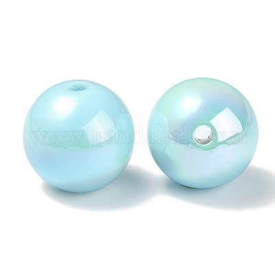 УФ-покрытие радужными переливающимися акриловыми бусинами PACR-E001-04F-1