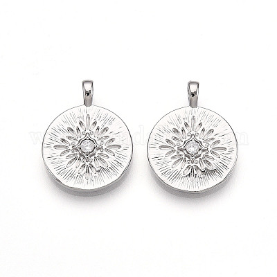 Латунные микро проложить кубического циркония подвески ZIRC-T016-19P-1