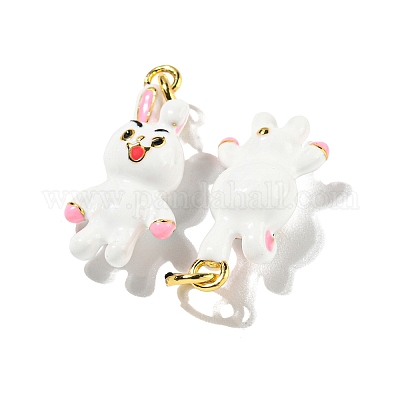 Подвески из латуни с эмалью в стойку KK-S366-01G-1